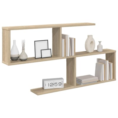 vidaXL - Wandplank - Sonoma - Eiken - 100 - x - 12 - x - 50,5 - cm - Bewerkt - hout