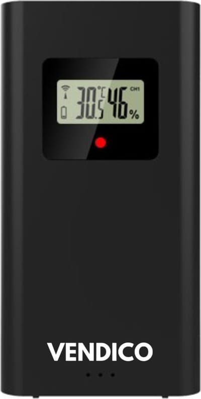 Buitensensor - Vendico Weerstation - Hygrometer - Binnen en Buiten