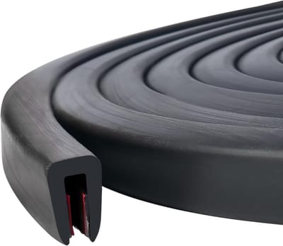 EPDM Randbescherming Profiel - Rubber Afdichting voor Platen, Autodeuren, Rolluiken en Tafelhoeken (1,5 mm x 6 m)