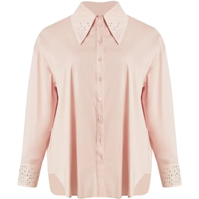 Geborduurd lange mouw blouse voor dames Mat Fashion