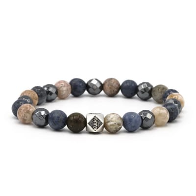 Karma heren armband 86940 Iron Sky Silver Hexagon (LENGTE 18-20CM)