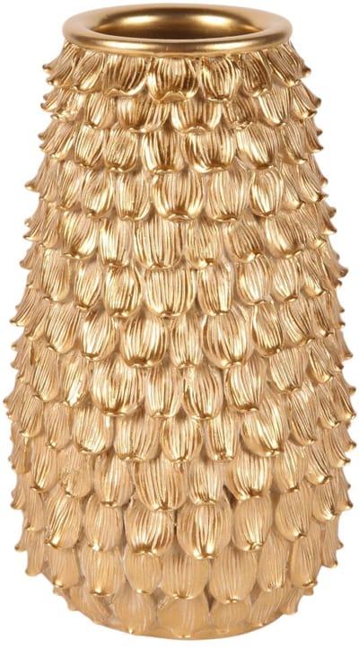 Baroque - Vaas - Vaas Bladeren 19,5 cm - Goud - Resin - 19.5x11.5x11.5 - Polyresin