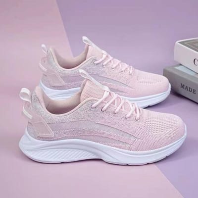 Nieuwe Damesschoenen Hardloopschoenen Herfst en Winter Middelbare Scholieren Lichtgewicht Ademend Flyknit Casual Schoenen Dames Reisschoenen Sneakers 40 white