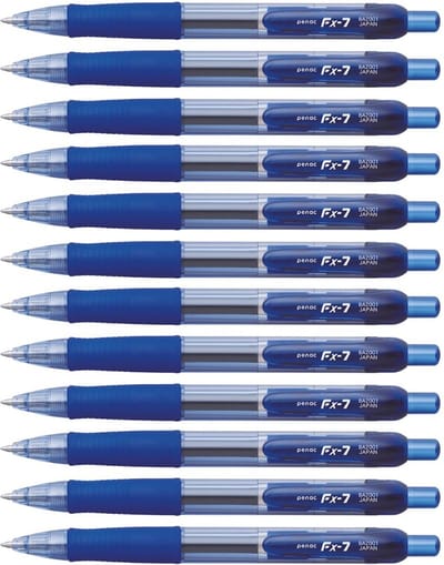Penac Gelpen - FX-7 - Blauw - 0.7 mm - Blauwe Inkt Gelpen - 12 stuks