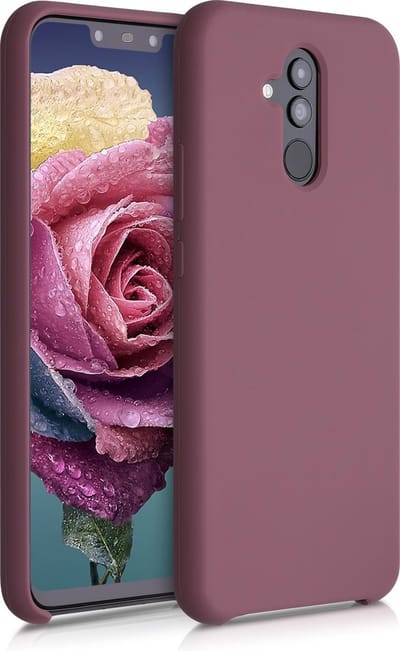 kwmobile telefoonhoesje geschikt voor Huawei Mate 20 Lite - Hoesje met siliconen coating - Smartphone case in pruim