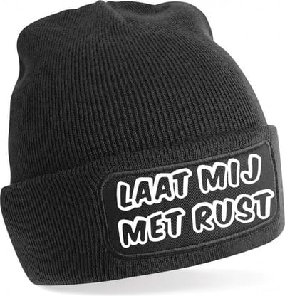 Laat mij met rust Warme Wintermuts | Beanie | Muts | Winter | Kou | Koud | Tekst | Cadeau | Apres Ski | Wintersport | Skimuts | Verzending binnen 24 uur!