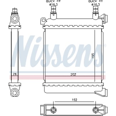 Radiator, motorkoeling NISSENS 60862