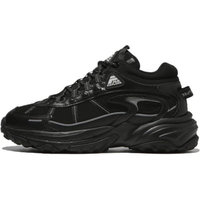 FILA Explorer Rock Blunt Stof Leer Ronde Neus Vetersluiting Lage Top Casual Schoenen Unisex sneakers Zwart 1JM01763E_001 38 black