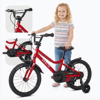 Kinderfiets - Loopfiets - Leren Fietsen - Licht Aluminium Frame - 16 Inch - Rood