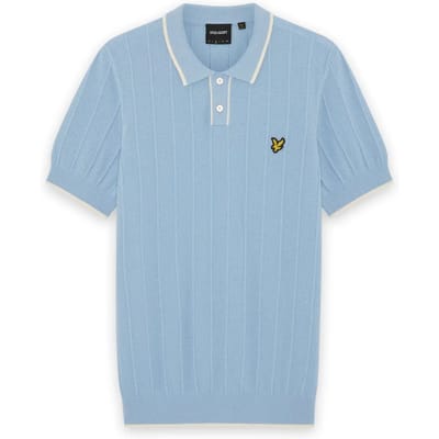 Polo Shirt Korte Mouw Lyle &amp; Scott Gebreide polo met afgeronde randen