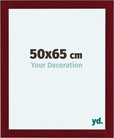 Your Decoration - Fotolijst 50x65 cm - MDF - Wijnrood Geveegd - Como