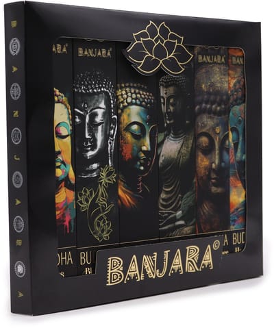 Banjara - boeddha - wierook - geurstokjes - buddha - cadeauset - serie van 6 stuks