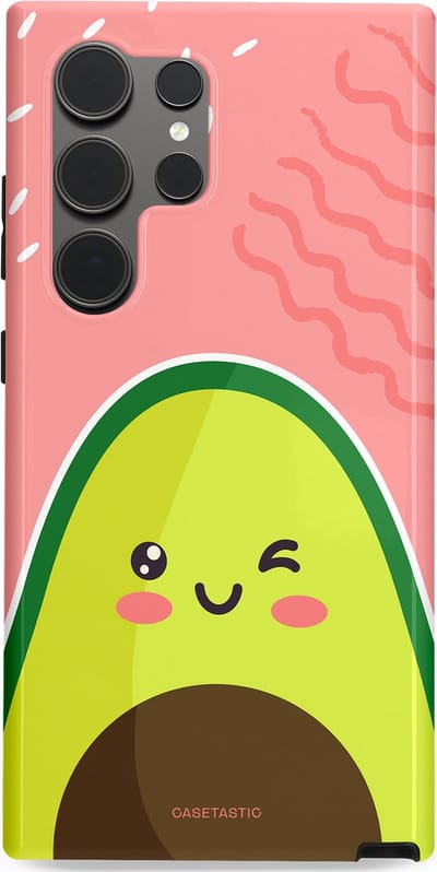 Casetastic Hoesje Geschikt voor Samsung S24 Ultra - Stijlvolle Beschermende Duo-layer Case - Avocado Vibes
