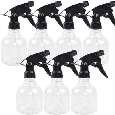 Daity Verpakking van 7 - Spuitflessen - 250 ml plastic spuitflessen met verstelbare sproeikoppen - geschikt voor haar- en reinigingsoplossingen (15*7 cm)