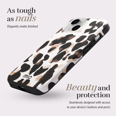 MIO by Mobilize Hoesje | Geschikt voor Apple iPhone 16 | Compatibel met MagSafe | Hard Shell Back Cover | Leopard