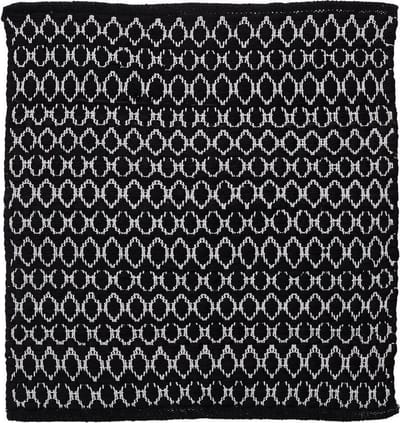 Sealskin -  Boho Badmat 60x60 cm - Polyester  / Katoen -  Zwart