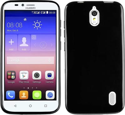 Zwart tpu cover voor Huawei Y625 hoesje