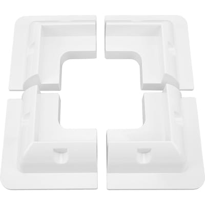4 pièces Support d'angle pour panneau solaire ABS anti-UV Support de montage sans perçage pour toit de panneau solaire pour camping-car bateaux white