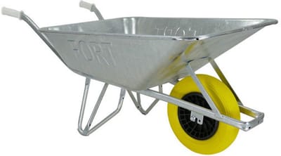 Fort Fort Kruiwagen 116V-130 FP verzinkt 130 liter met anti-lekwiel