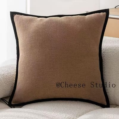 45×45 Franse Middeleeuwse Stijl Kussensloop Zwarte Rand Retro Groene Kussenhoes Amerikaanse Stijl Woonkamer Bank Decoratie Kussenhoes 45x45cm