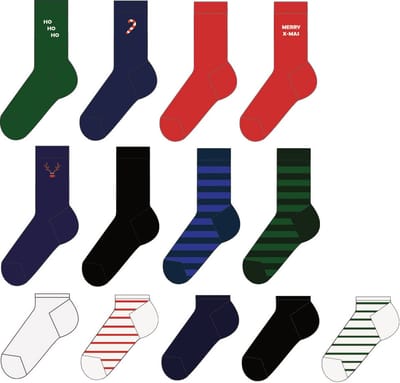 Hudson CHRISTMAS CALENDER Unisex Sokken