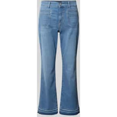 Straight Leg Jeans met rafelzoom