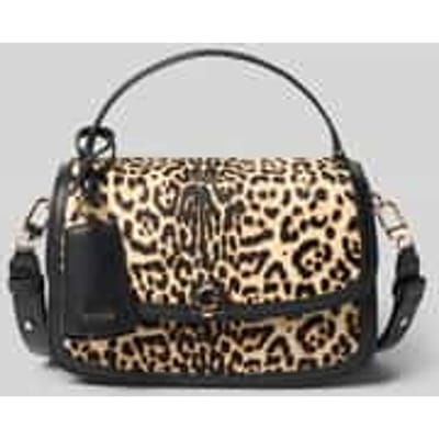 GUESS Leren schoudertas handtas Audrey Convertible Xbody Flap Leopard veelkleurig