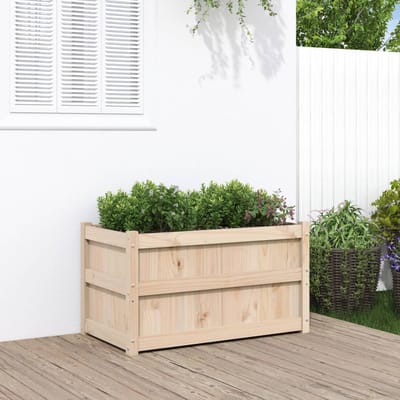 vidaXL - Plantenbak - 90x50x50 - cm - massief - grenenhout