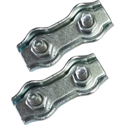 Sencys Kabelklem Dubbel - Gegalvaniseerd - Diam. 4mm - 2 Stuks