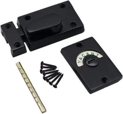 Indicator slot - Privacy deurslot - Badkamer privacy - Sleutel ontgrendelen - 85x38mm - Zwart