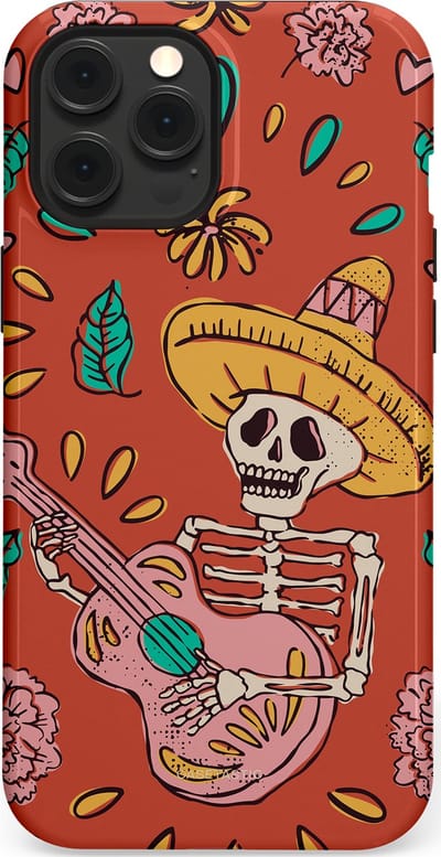 Casetastic hoesje geschikt voor Apple iPhone 12 Pro Max - MagSafe - Dubbellaagse bescherming - Muziekbot - Fashion Case - Terracotta Taupe