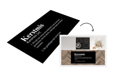 Keukenloper - Loper keuken - Kerst - Quotes - Woordenboek - Christmas definitie - Spreuken - 120x60 cm - Keukenloper vinyl