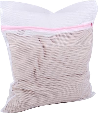 Urban Living Waszakken XXL size voor delicaat wasgoed - lingerie/bh waszak - wit - 38 x 48 cm