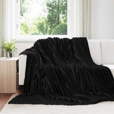 vidaXL - plaid - Zwart - 240 - x - 220 - cm - 1.36 - kg - Fleece