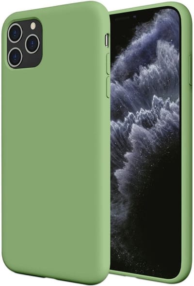 LuxeBass Siliconen hoesje geschikt voor Apple iPhone 11 Pro Max - Groen - telefoonhoes - gsm hoes - telefoonhoesje
