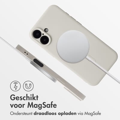 imoshion Hoesje - Geschikt voor Apple iPhone 16 - Color Backcover geschikt voor MagSafe - Beige