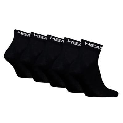 HEAD unisex 5P quartersokken elements zwart