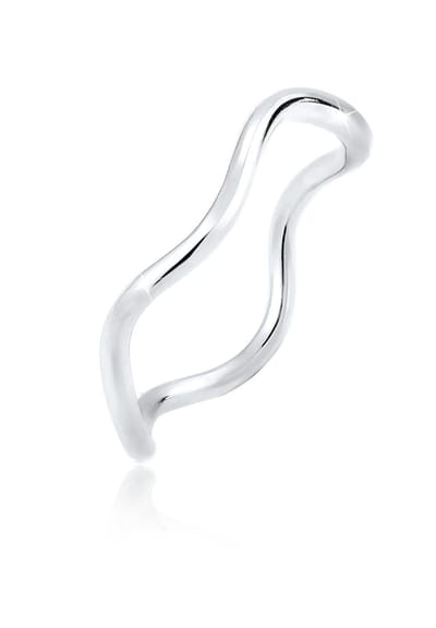 Elli - Ring - Dames Golven Minimaal Geo Trend in 925 Sterling Zilver - Dames