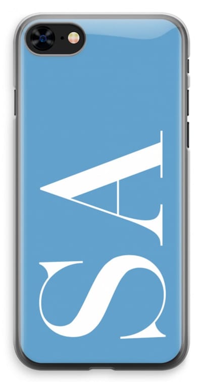 Gepersonaliseerd - Case Company® - Hoesje geschikt voor iPhone 8 hoesje - Monogram N°2 - Soft Cover Telefoonhoesje - Bescherming aan alle Kanten en Schermrand