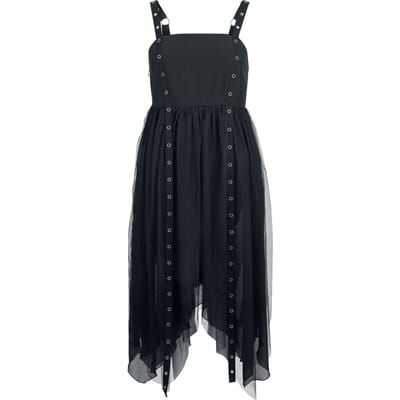 Gothicana by EMP - Gothic Midi-jurk - Vailed in Darkness - S tot XL - voor Vrouwen - zwart