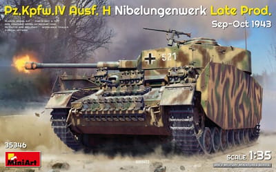 MiniArt Modelbouwpakket Militaire voertuigen - 35346 Pz.Kpfw.IV Ausf. H Nibelungenwerk - Late Prod. Sep-Oct 1943 Plastic - 1:35 - Modelbouw