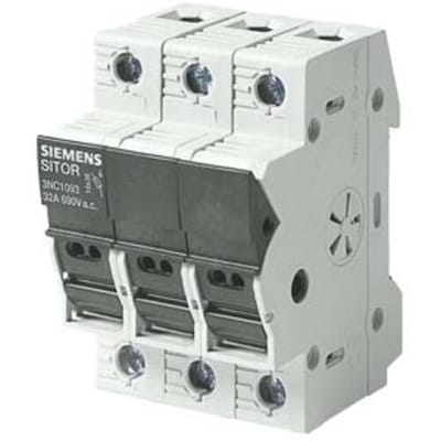 Siemens 3NC1093 Lastscheidingsschakelaar voor zekering Geschikt voor Buiszekering 10.3 x 38 mm 3-polig 32 A 690 V/AC 4 stuk(s)