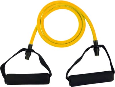 DW4Trading Resistance Tube met Handvat - 1,2 mtr - Geel