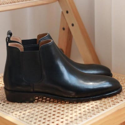 Nouvelles Chaussures pour Hommes Bottines Chelsea Bottes pour Hommes Bottes Martin pour Hommes Chaussures en Cuir de Costume 44 noir