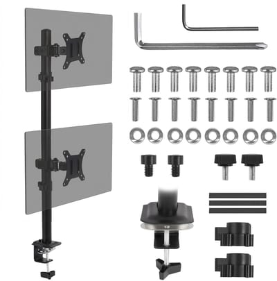 Maclean - Monitorbeugel - Monitorsteun voor 2 scherm - max VESA 100x100, 13-27", 9kg, MC-966
