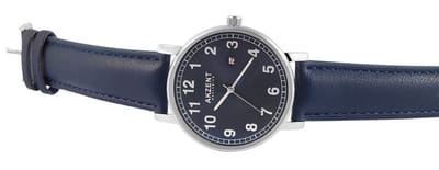 AKZENT Herenhorloge imitatieleer Muzab, Mineralglas