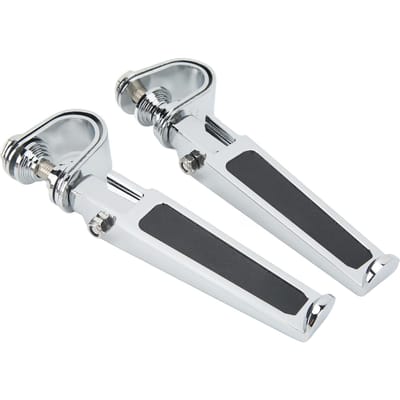 Paar Vorkvoetpedalen U-Klem Voetsteunen Universeel voor Motorfiets Streetbike met 1in ? 1?14in white