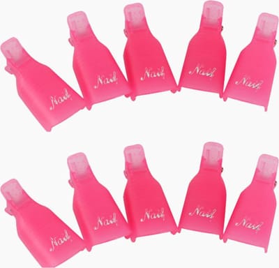 DW4Trading Nagellak Remover Clips - 10 Stuks - Roze
