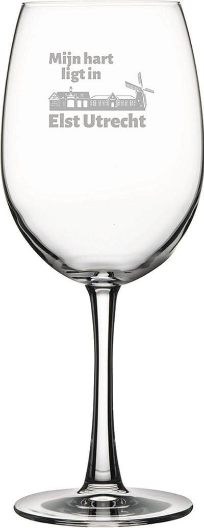 Gegraveerde Rode wijnglas 58cl Elst Utrecht