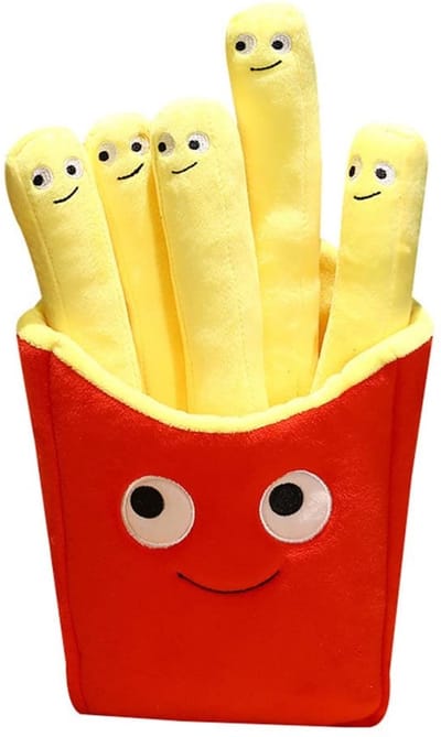 Dailygoods- Pluche Kussen Grappige Cheeseburger - Gemaakt van Kort Pluche - 40 cm - Vulling van PP Katoen - Speelgoed/Cadeau - Decoratief Kussen - Voedselkussen